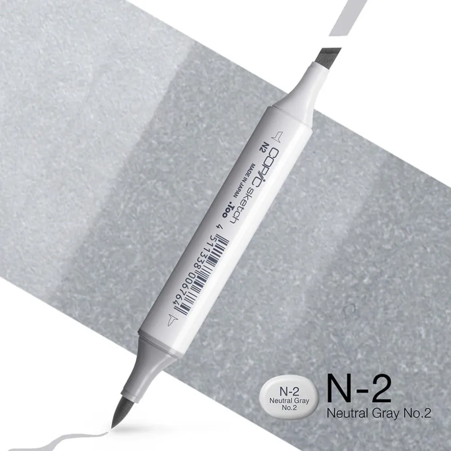 Copic Marker Sketch – N2 Neutral Gray No.2