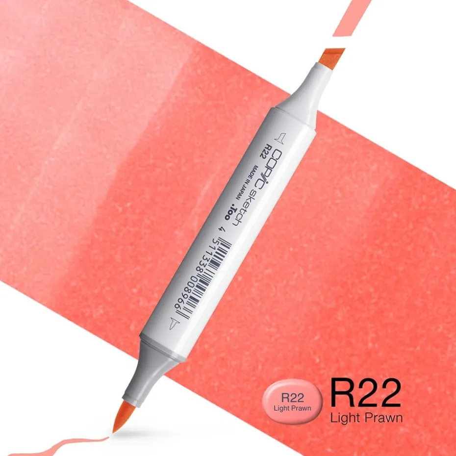 Copic Marker Sketch – R22 Light Prawn