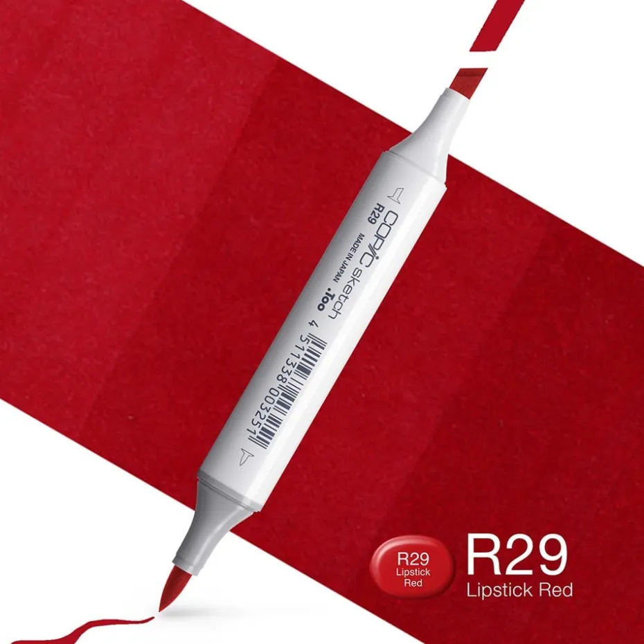 Copic Marker Sketch – R29 Lipstick Red