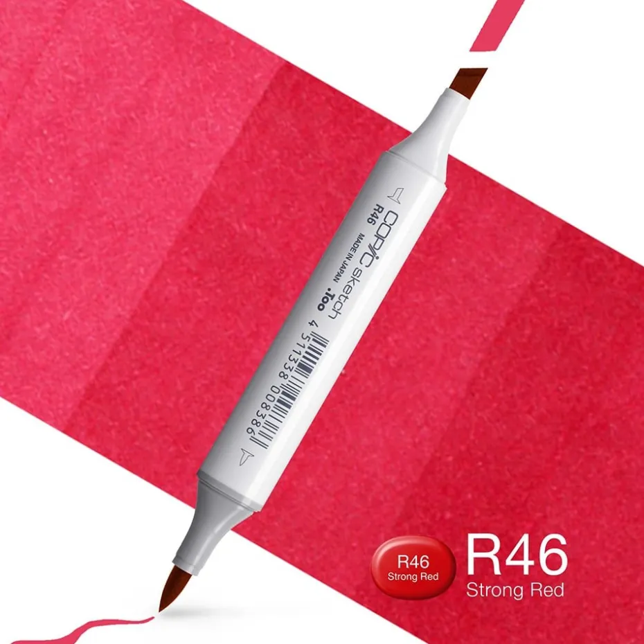 Copic Marker Sketch – R46 Strong Red