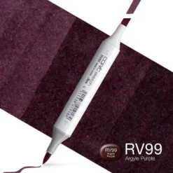 Copic Marker Sketch – RV99 Argyle Purple