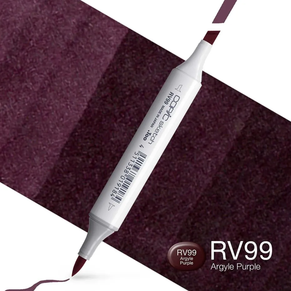 Copic Marker Sketch – RV99 Argyle Purple