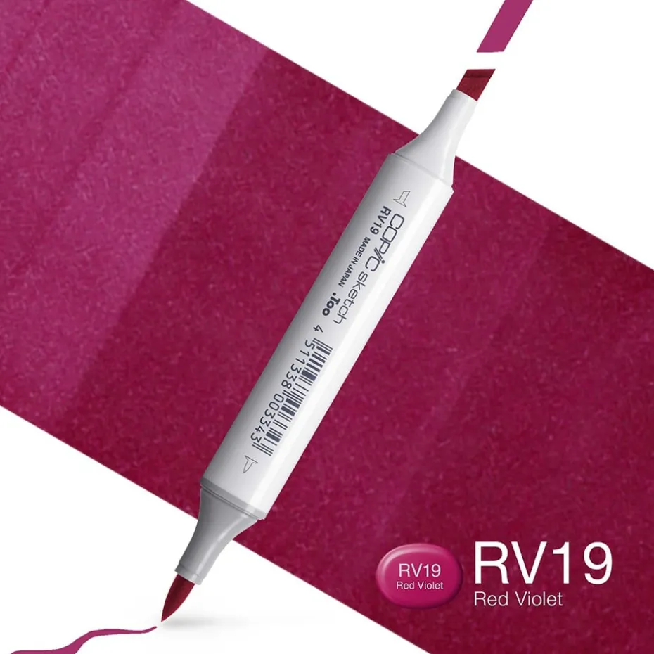 Copic Marker Sketch – RV19 Red Violet
