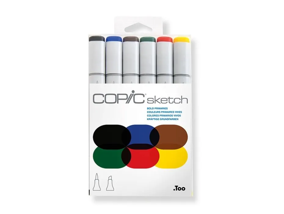 Copic Marker Sketch Sett – 6stk – Bold Primaries