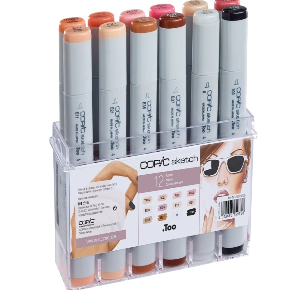 Copic Marker Sketch Sett – 12stk – Portrait Colours