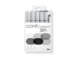 Copic Marker Sketch Sett – 5+1 stk – Sketching Grays