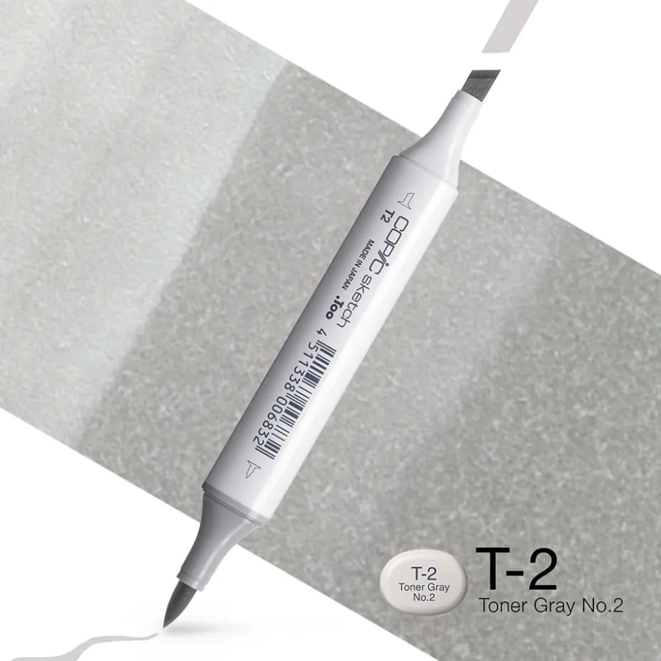 Copic Marker Sketch – T2 Toner Gray No.2