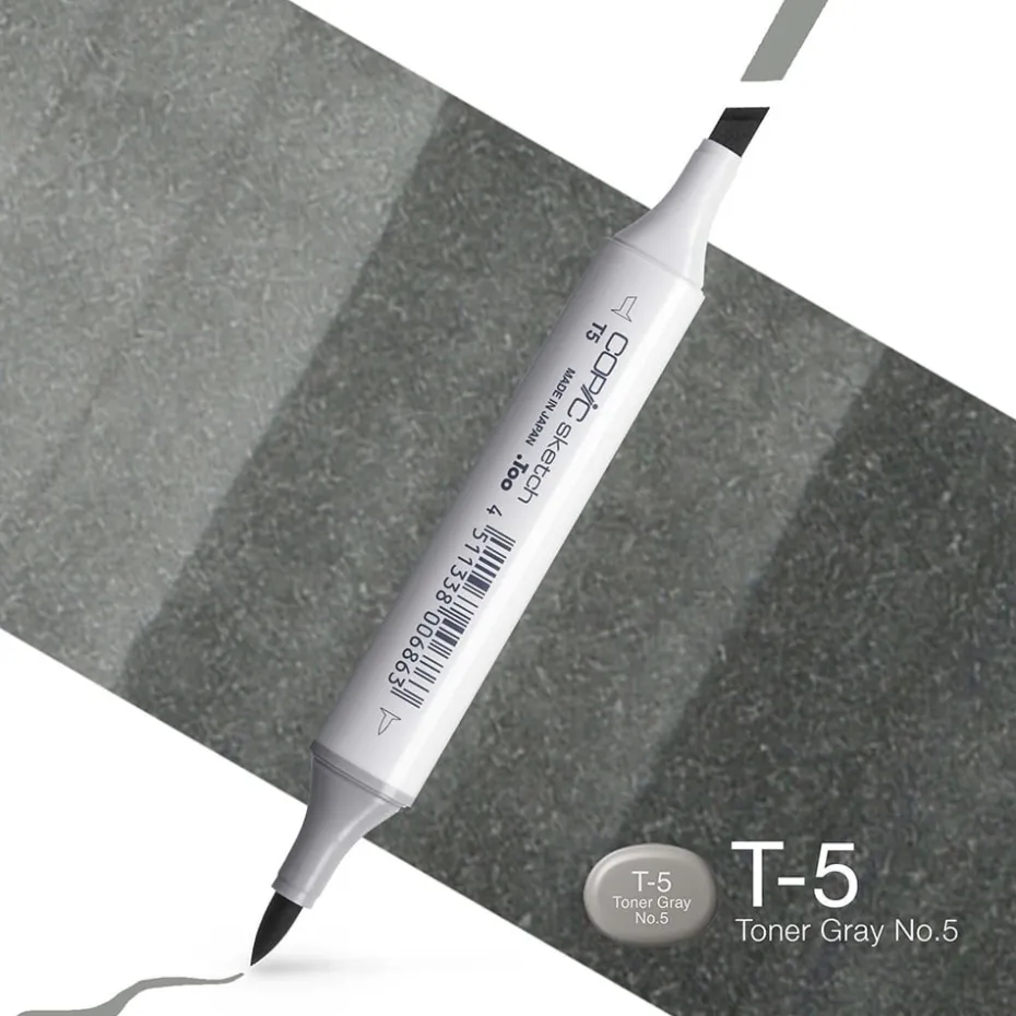 Copic Marker Sketch – T5 Toner Gray No.5
