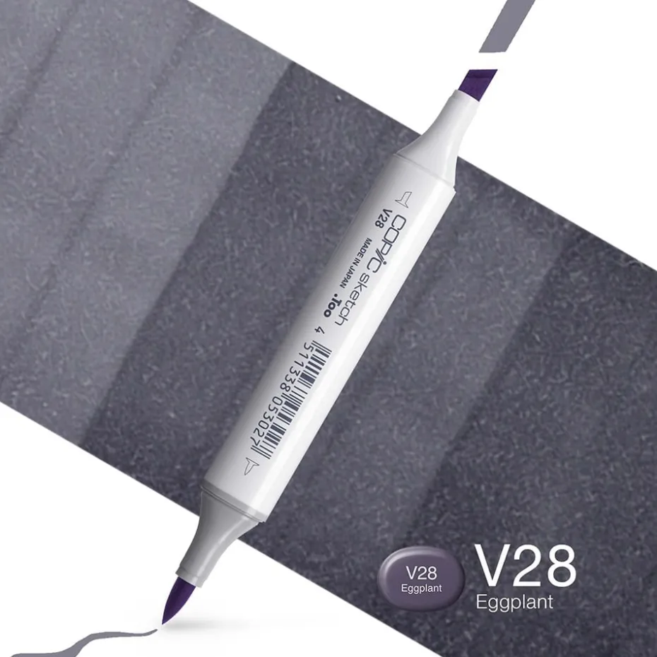 Copic Marker Sketch – V28 Eggplant