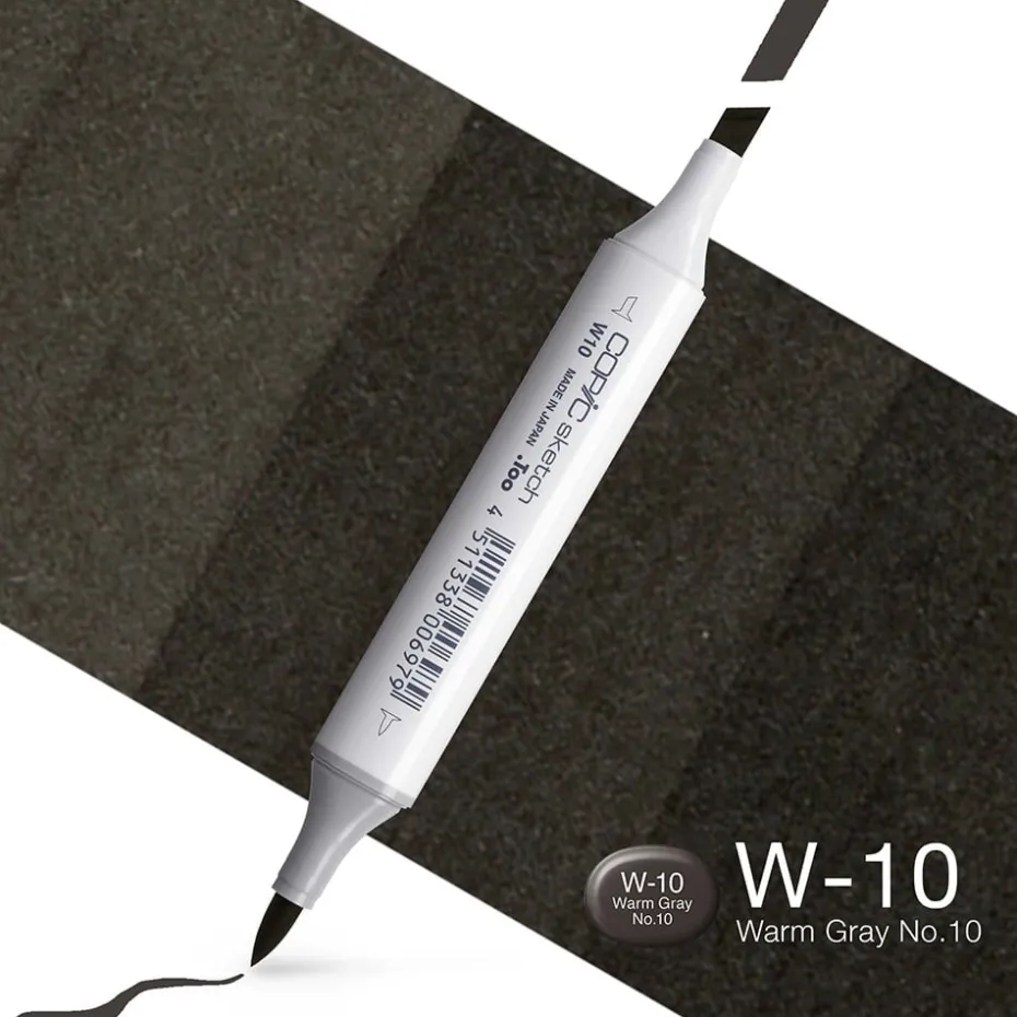Copic Marker Sketch – W10 Warm Gray No.10