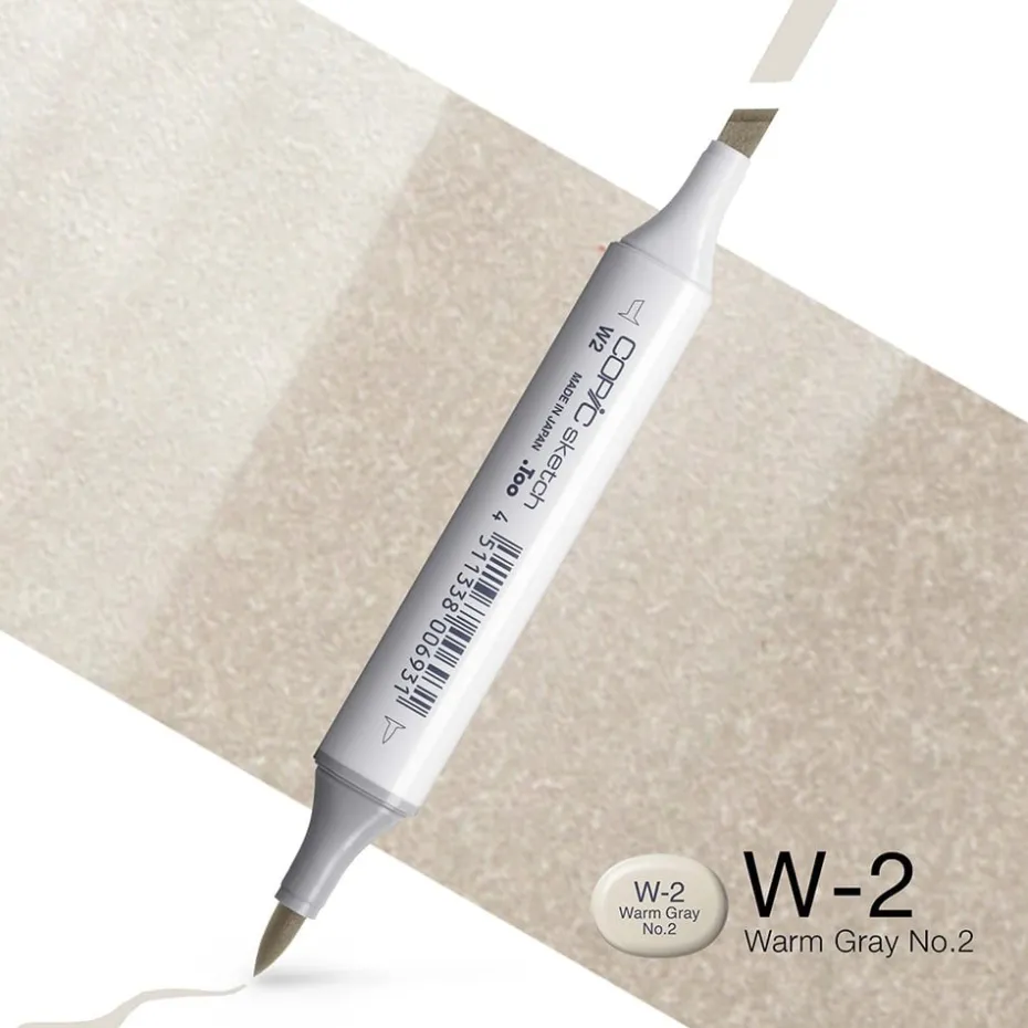 Copic Marker Sketch – W2 Warm Gray No.2