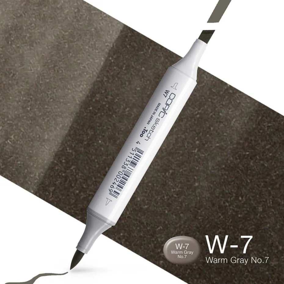 Copic Marker Sketch – W7 Warm Gray No.7