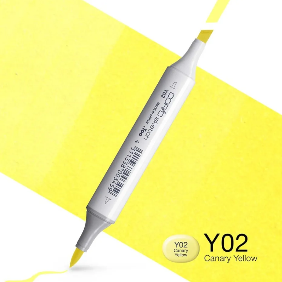 Copic Marker Sketch – Y02 Canary Yellow