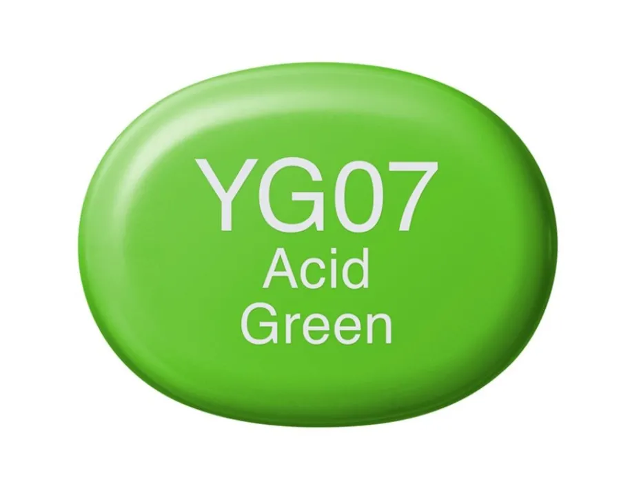 Copic Marker Sketch – YG07 Acid Green