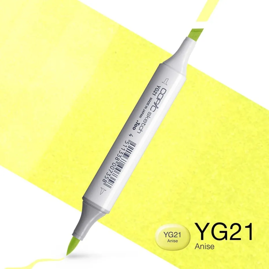 Copic Marker Sketch – YG21 Anise