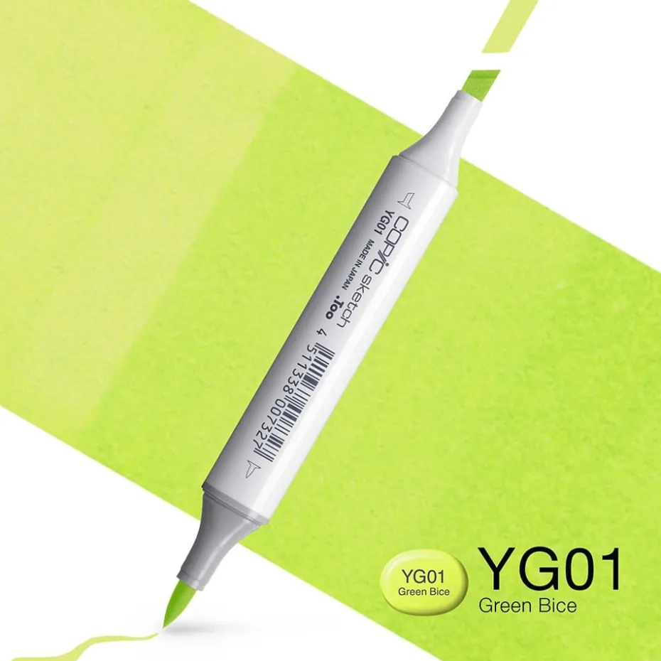 Copic Marker Sketch – YG01 Green Bice