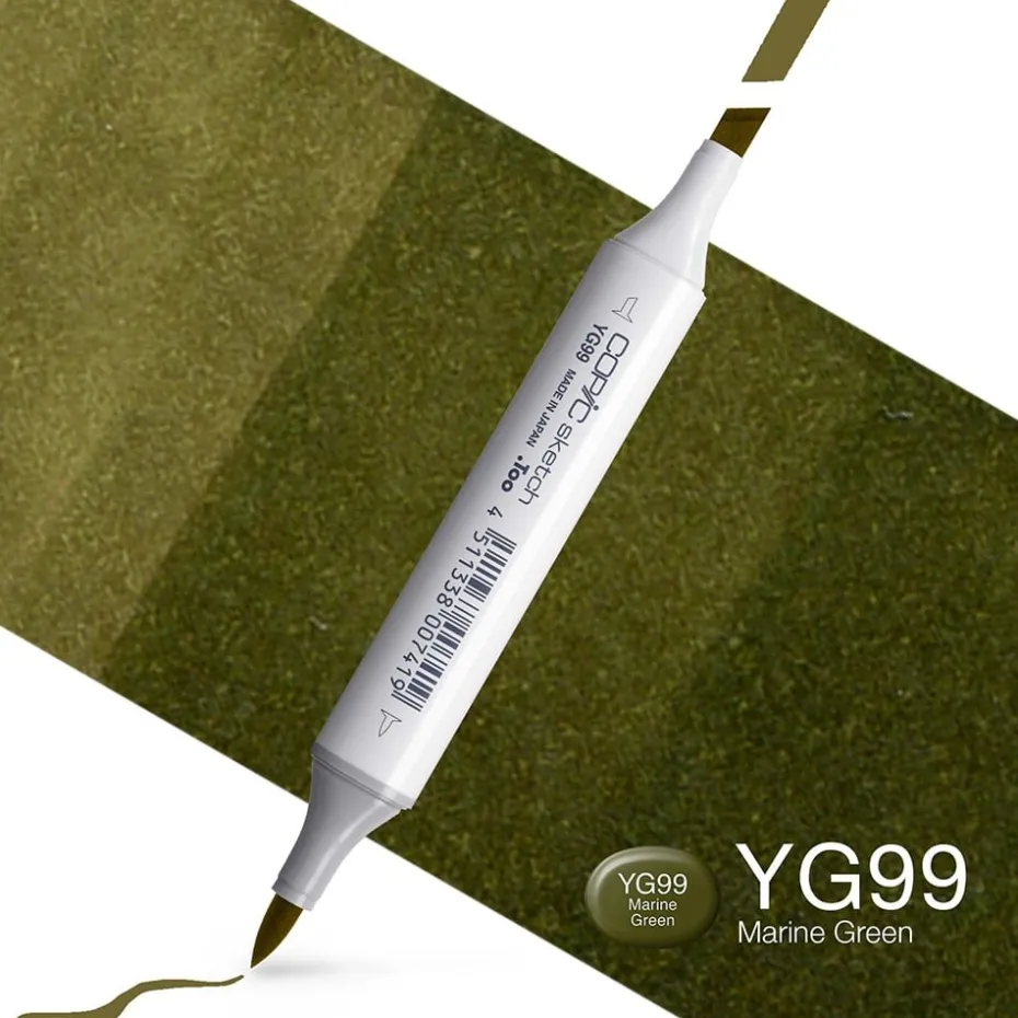 Copic Marker Sketch – YG99 Marine Green