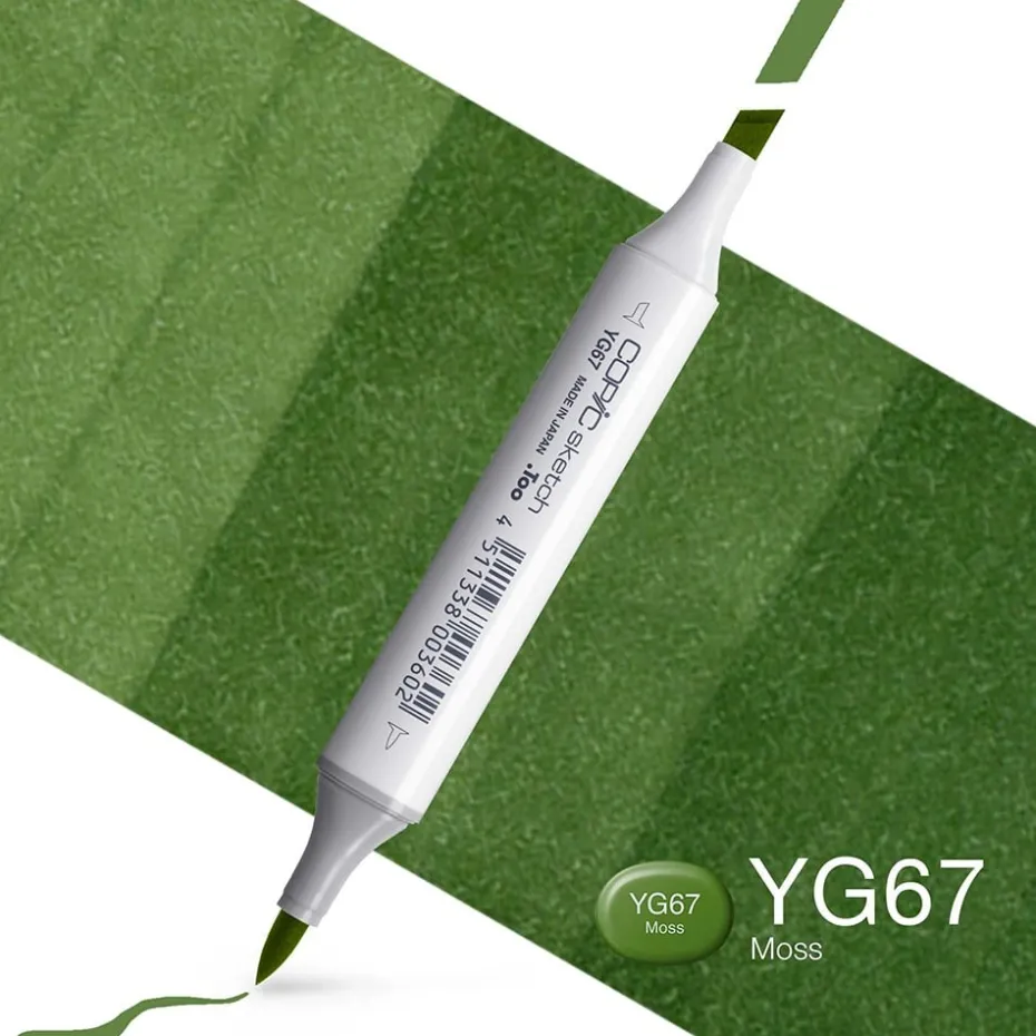 Copic Marker Sketch – YG67 Moss
