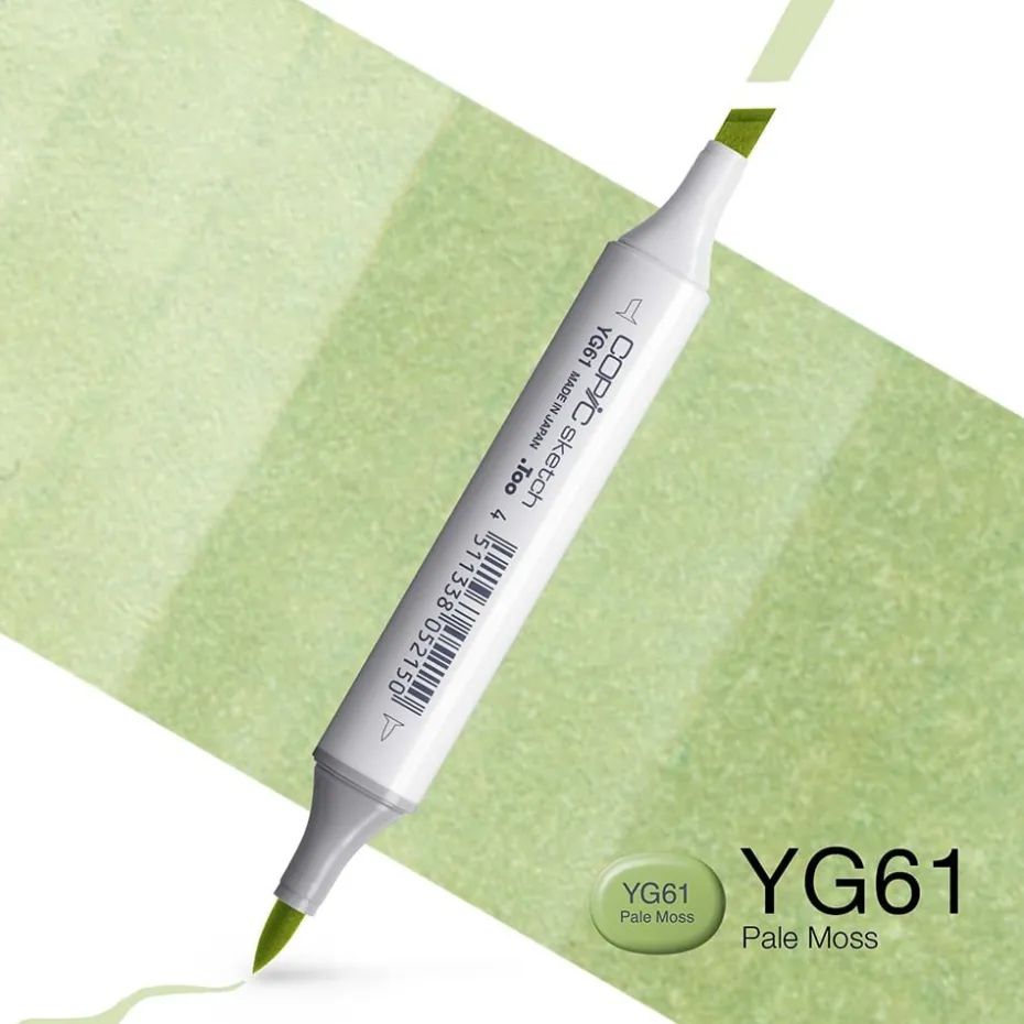 Copic Marker Sketch – YG61 Pale Moss