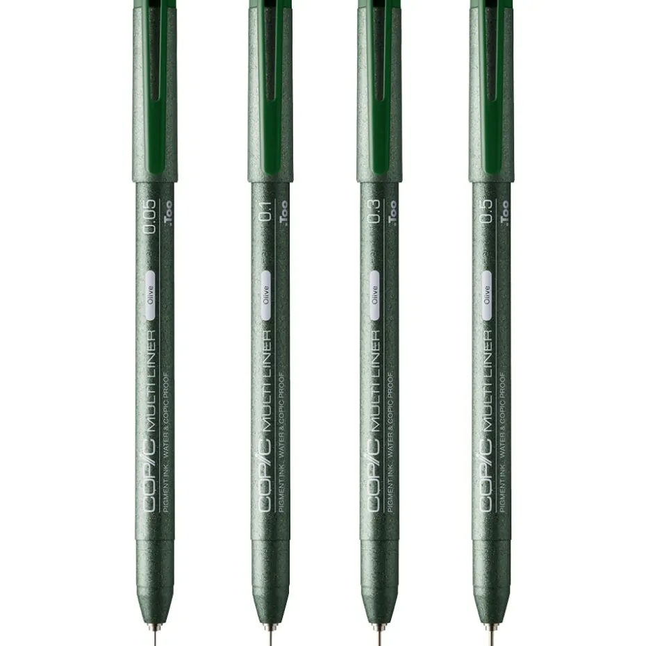 Copic Multiliner Olive – Sett 4stk
