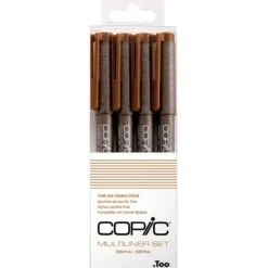 Copic Multiliner Sepia – Sett 4stk