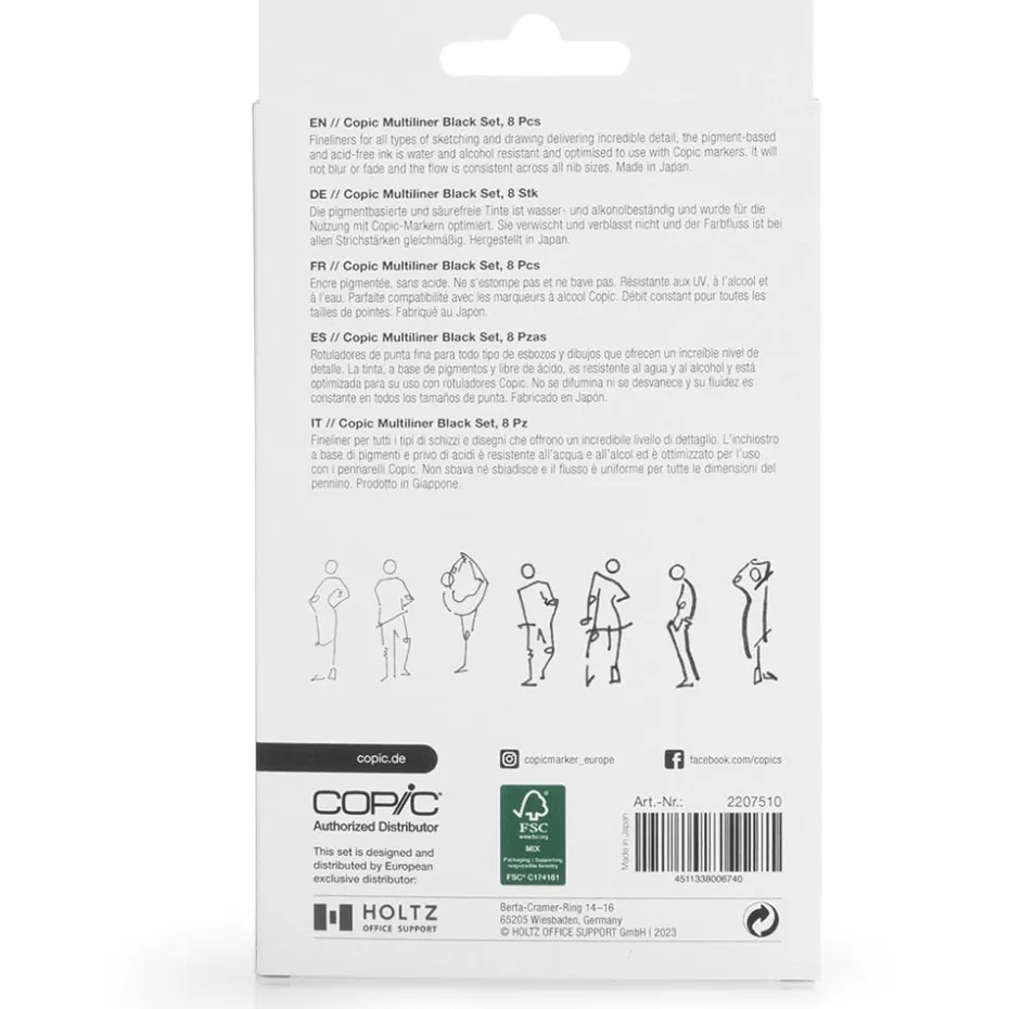 Copic Multiliner Set B – 8stk