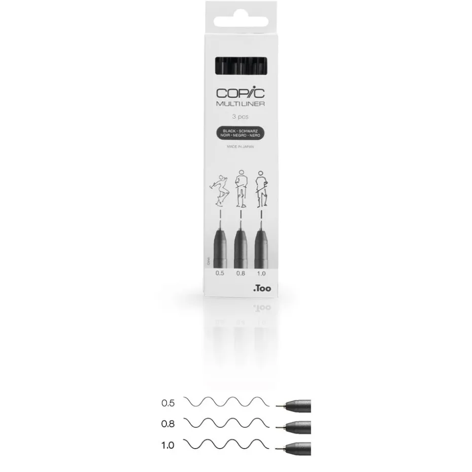 Copic Multiliner Sett Broad 3stk – Black