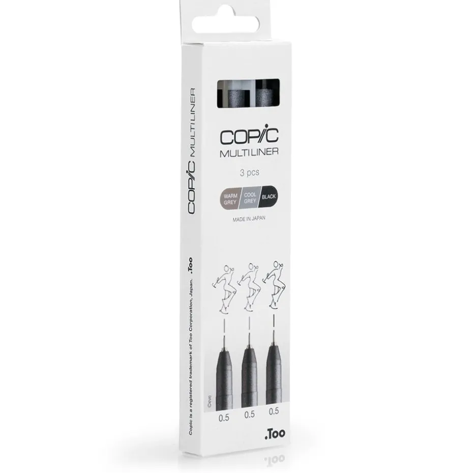 Copic Multiliner Sett – Coloured 4stk Warm+Cool Grey
