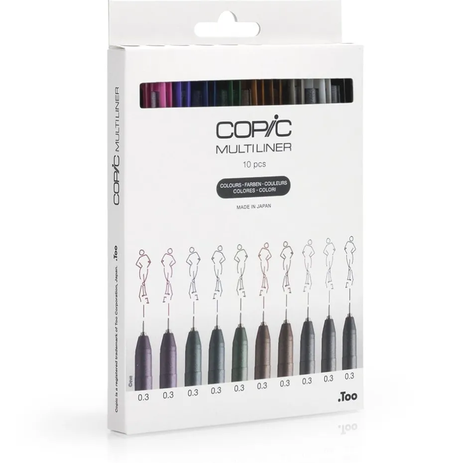 Copic Multiliner Sett – Coloured 10stk