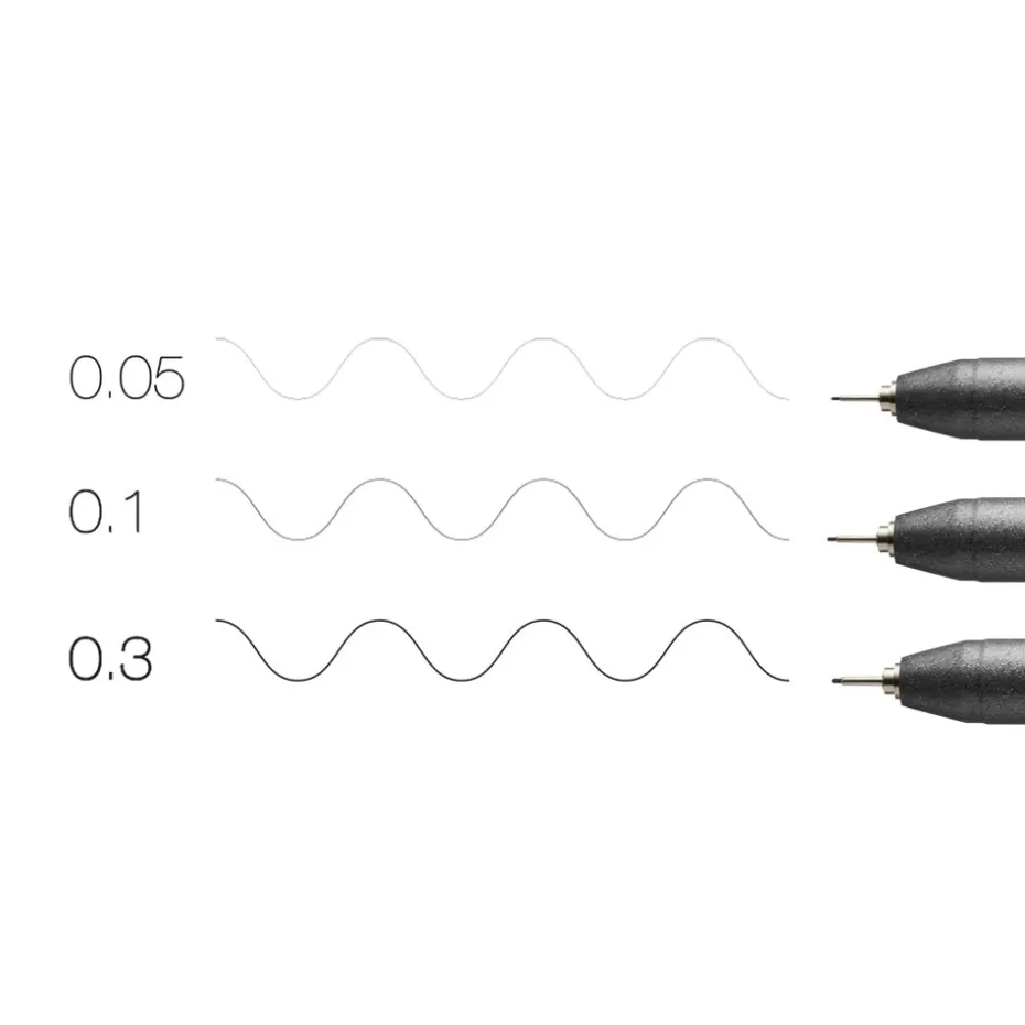 Copic Multiliner Sett Fine 3stk – Black