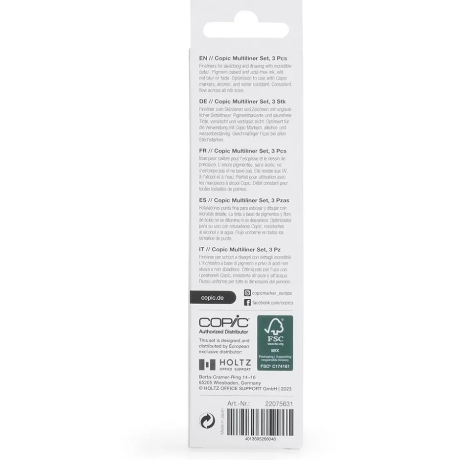 Copic Multiliner Sett Fine 3stk – Black