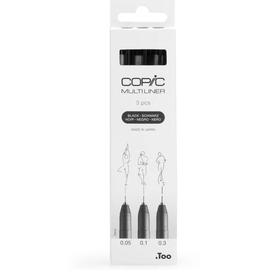 Copic Multiliner Sett Fine 3stk – Black