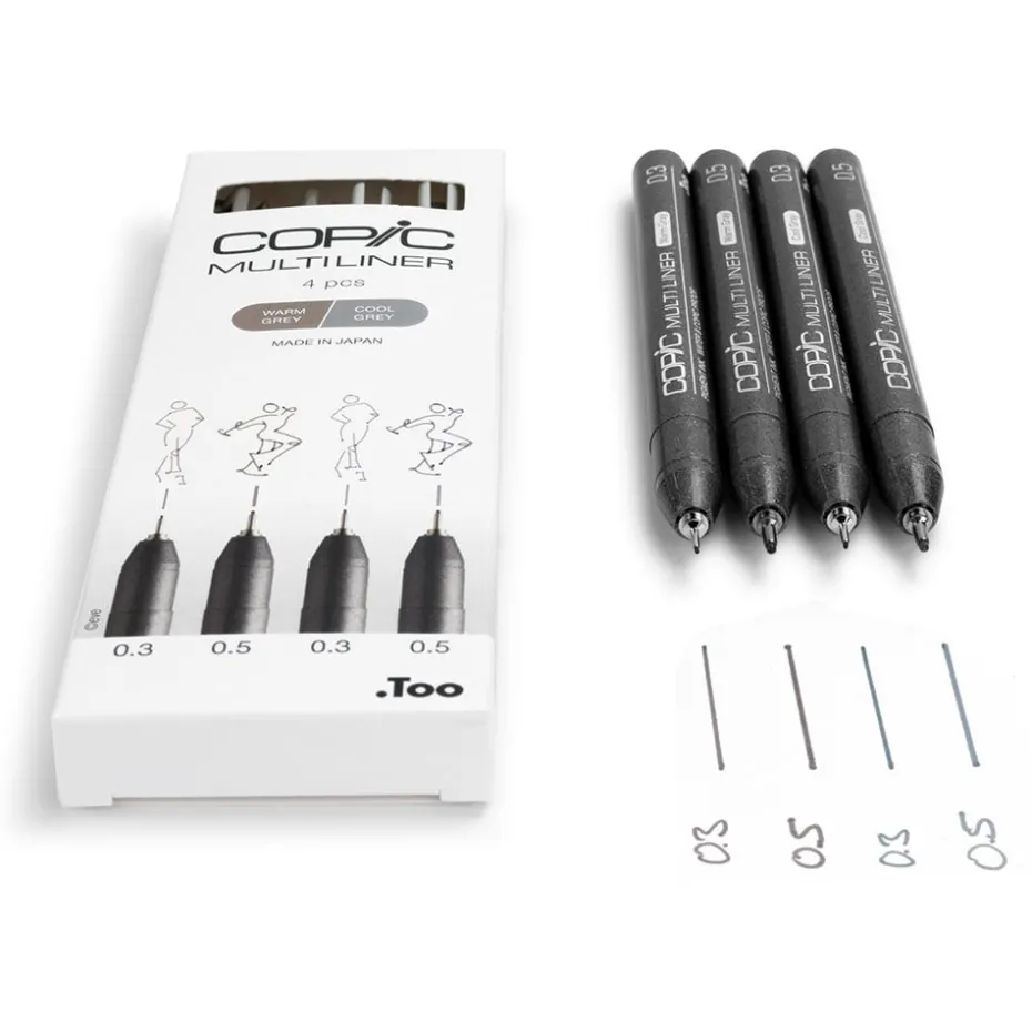 Copic Multiliner Sett 4stk – Grey