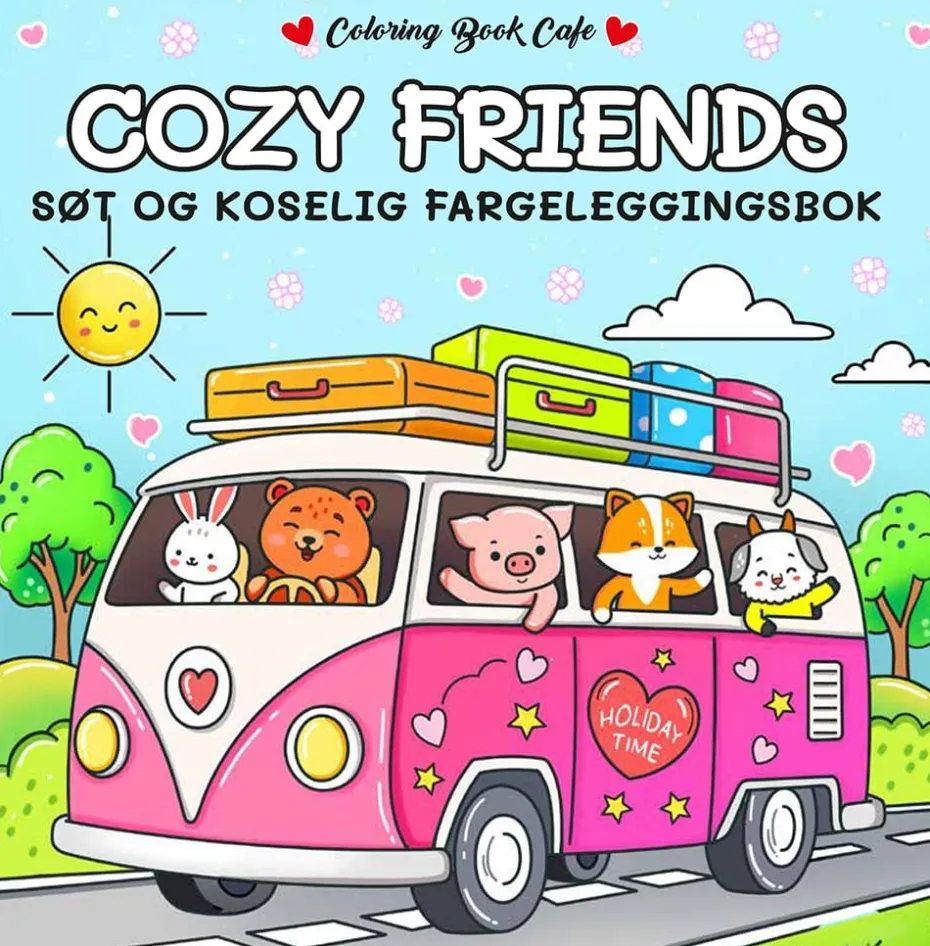 Cozy Friends – Søt & avslappende fargelegging