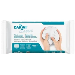 Darwi Classic Lufttørkende leire Hvit – 500g