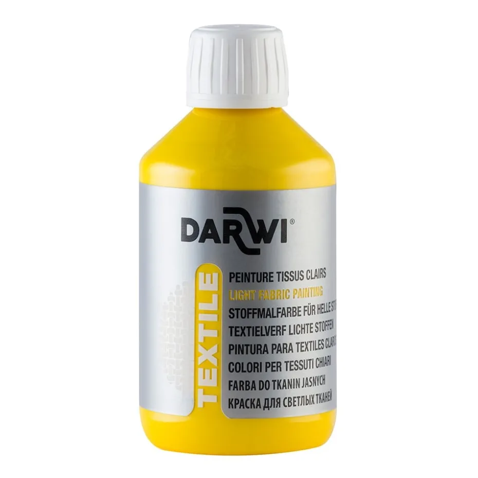 Darwi Textile Tekstilmaling 250ml – Gullgul
