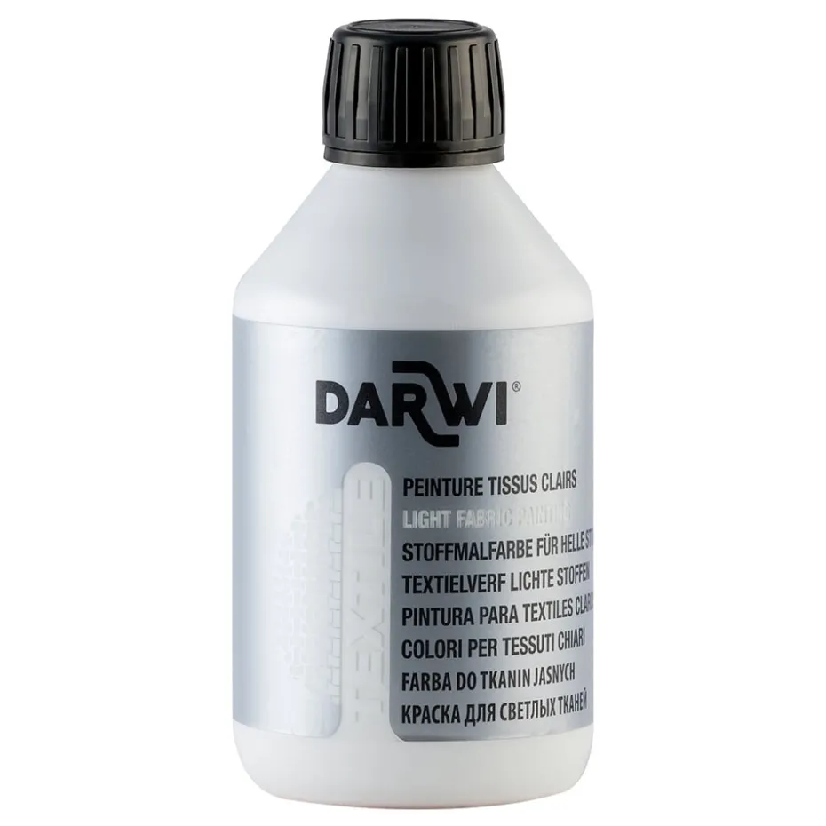 Darwi Textile Tekstilmaling 250ml – Hvit