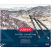 Derwent Tinted Charcoal Blyant Sett 24stk