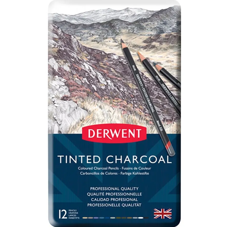 Derwent Tinted Charcoal Blyant Sett 12stk