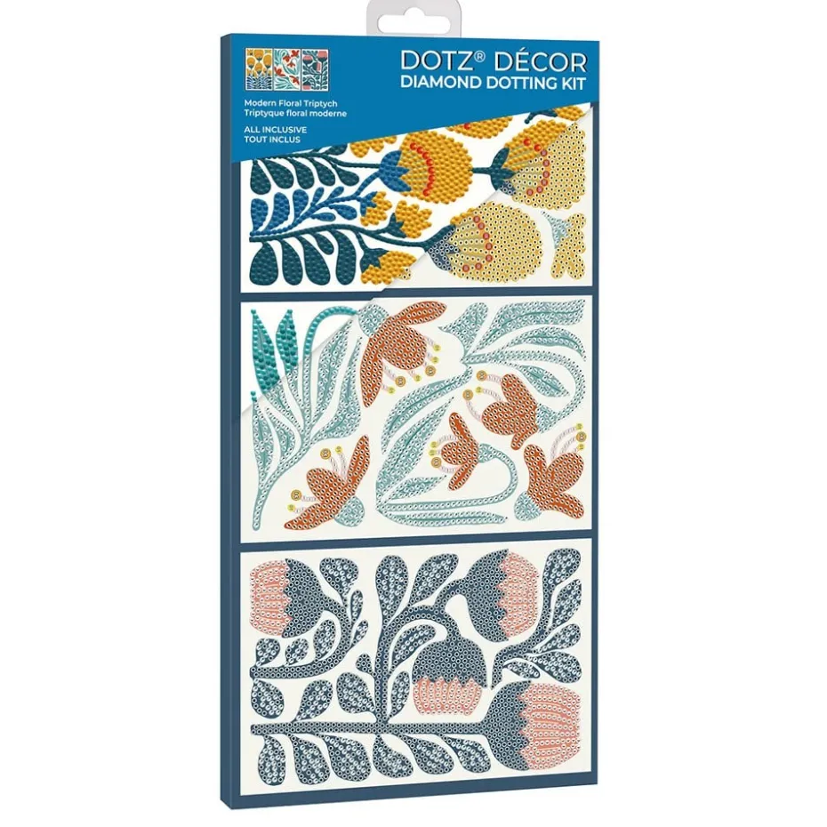 Diamond Dotz DotzBox Decor – Modern Floral Triptych