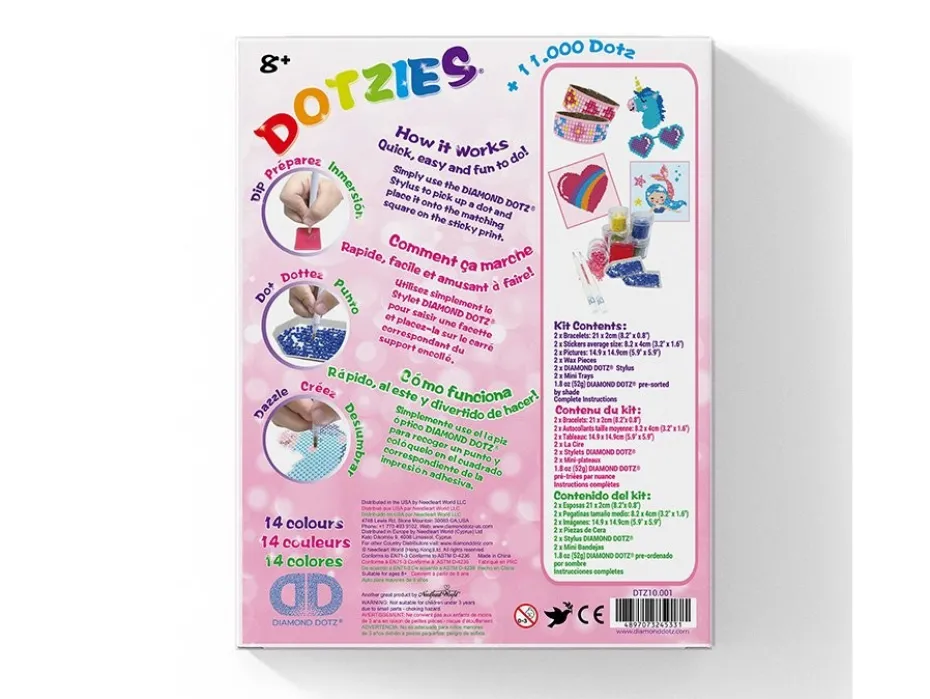 Diamond Dotz Dotzies – Aktivitetssett rosa