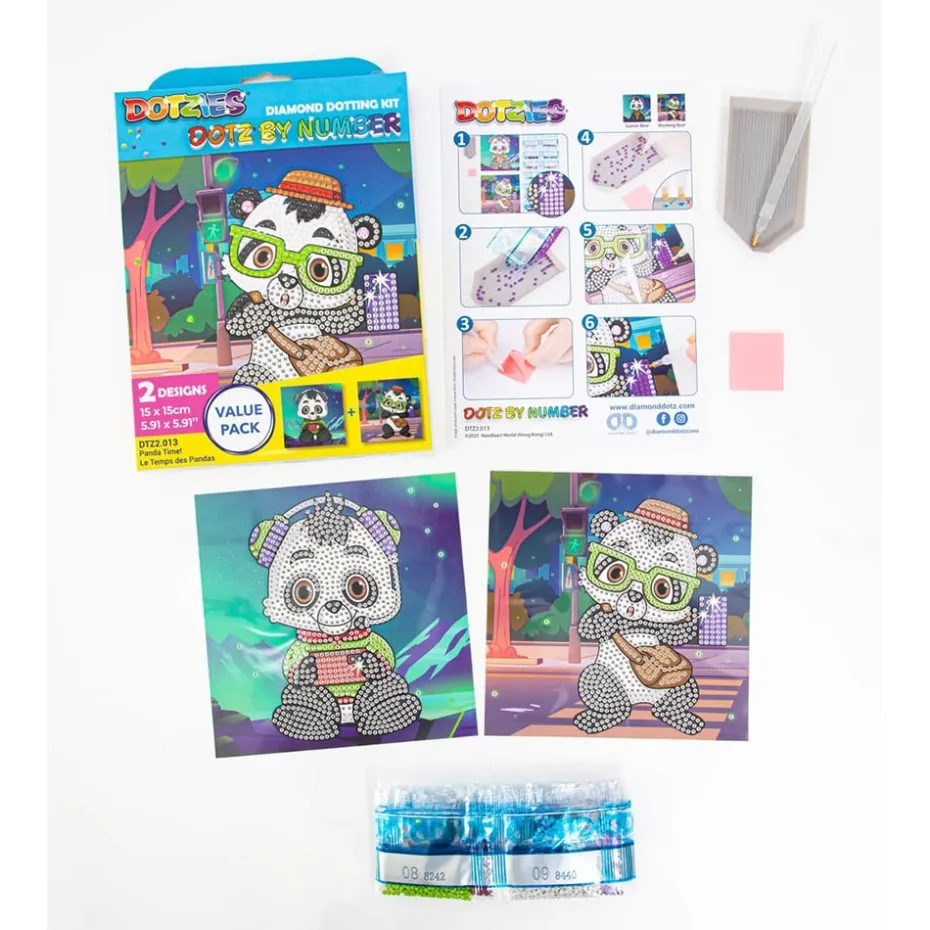 Diamond Dotz Dotzies – Dotz by number – Panda Time!