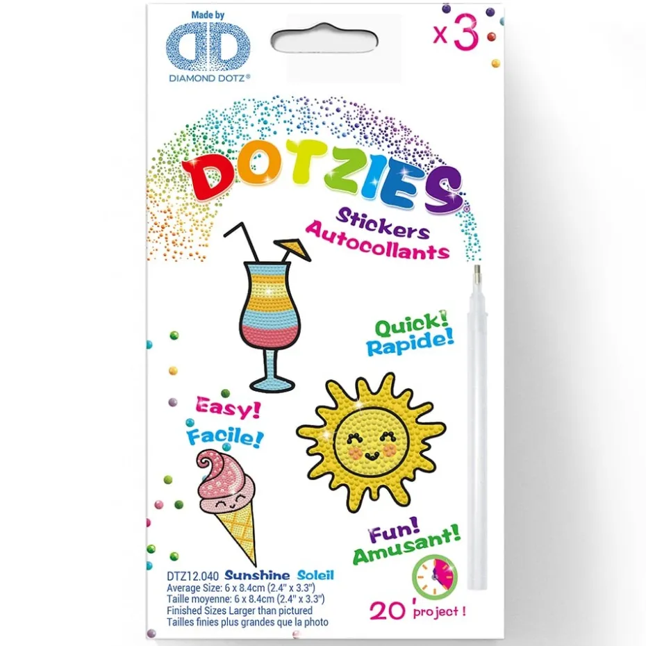 Diamond Dotz Dotzies – Klistremerke – Sunshine