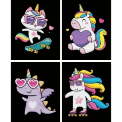 Diamond Dotz Dotzies Neon Flock – Unicorns