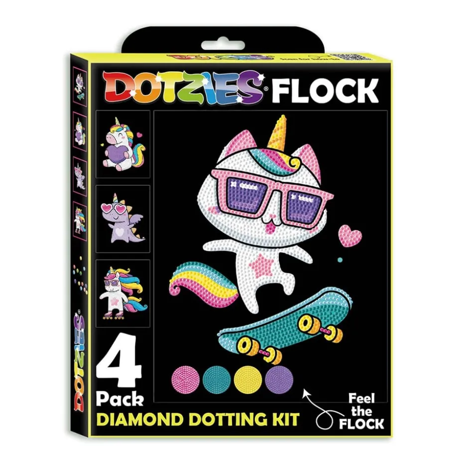 Diamond Dotz Dotzies Neon Flock – Unicorns