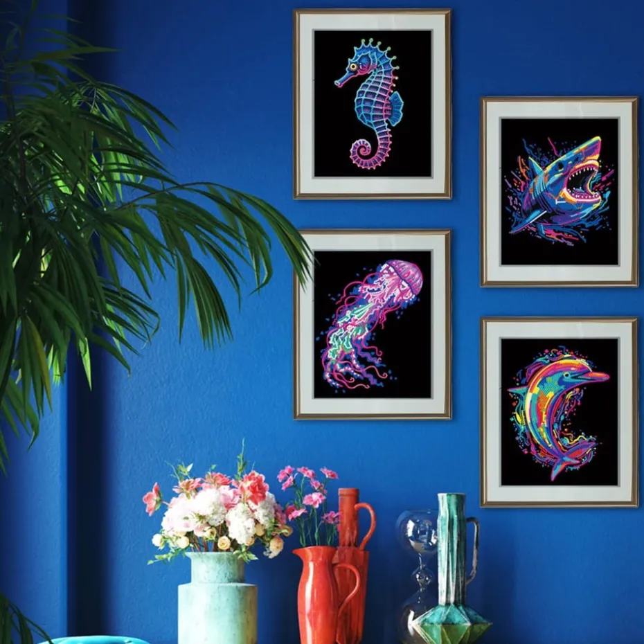Diamond Dotz Dotzies Neon Flock – Sea Life