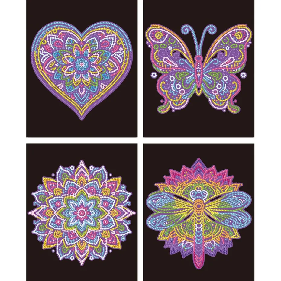 Diamond Dotz Dotzies Neon Flock – Mandalas