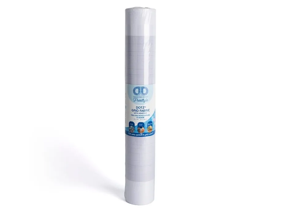Diamond Dotz – FABRIC ROLL – GRID WITH ADHESIVE