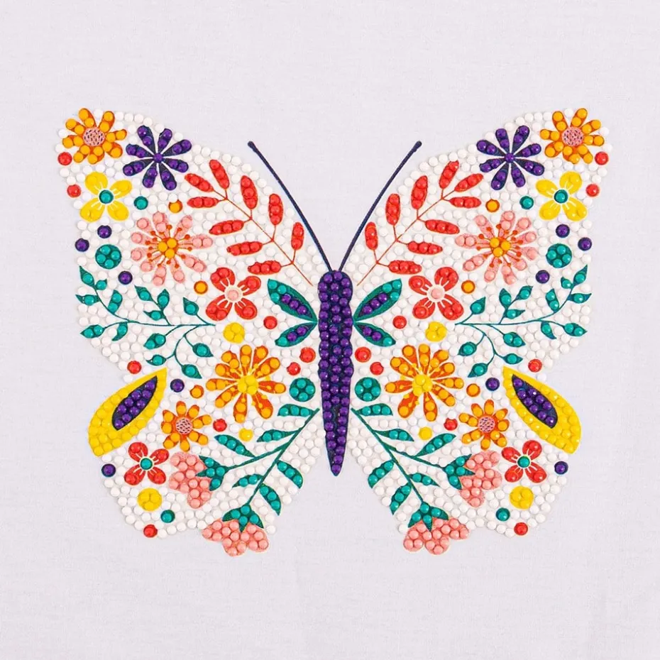 Diamond Dotz Iron-on ‘n’ Dot – Floral Butterfly