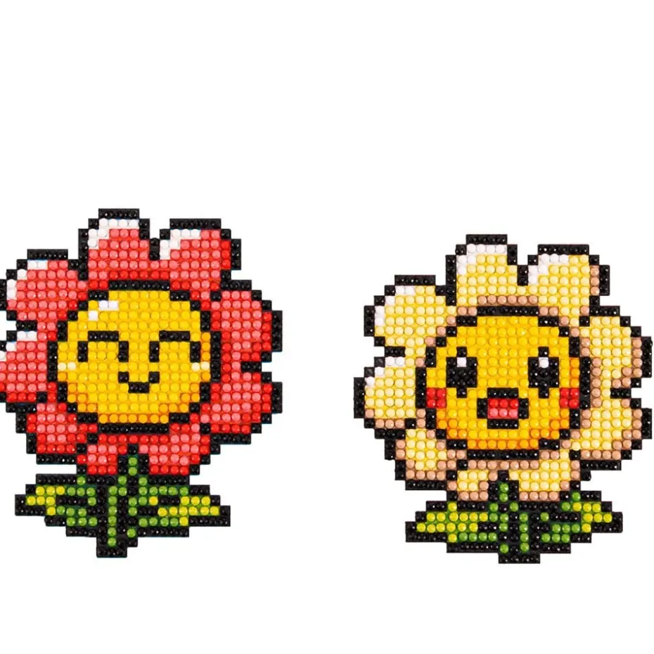 Diamond Dotz Iron-on ‘n’ Dot – Pixel Flowers